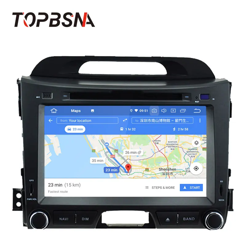 Автомобильный DVD плеер TOPBSNA Android 10 для KIA SPORTAGE 2010 2015 GPS навигация 2 Din автомобильное