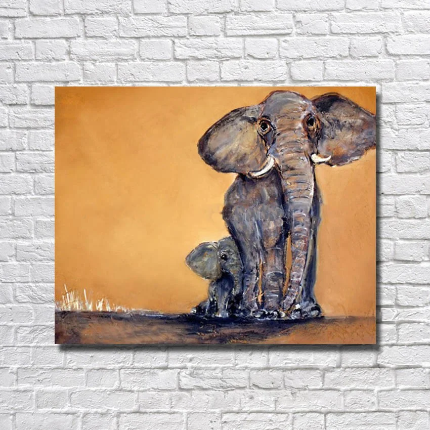 Высокое качество бесплатная доставка ручная роспись Картина на холсте милый