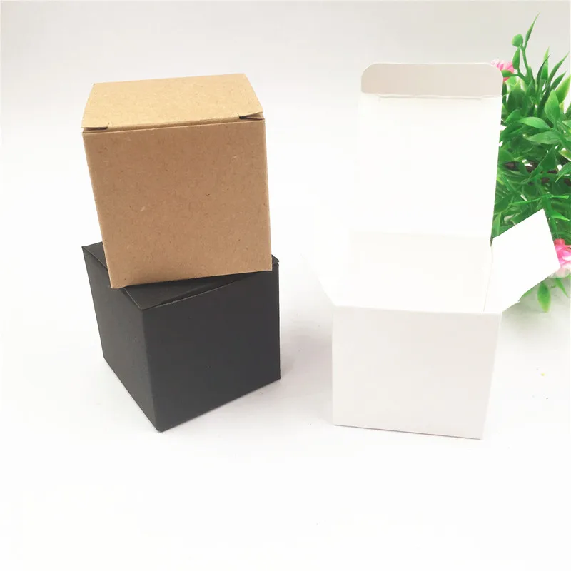 50 шт./лот маленькая квадратная коробка для пирсинга сделай сам 5x5x5 см крафт-бумага