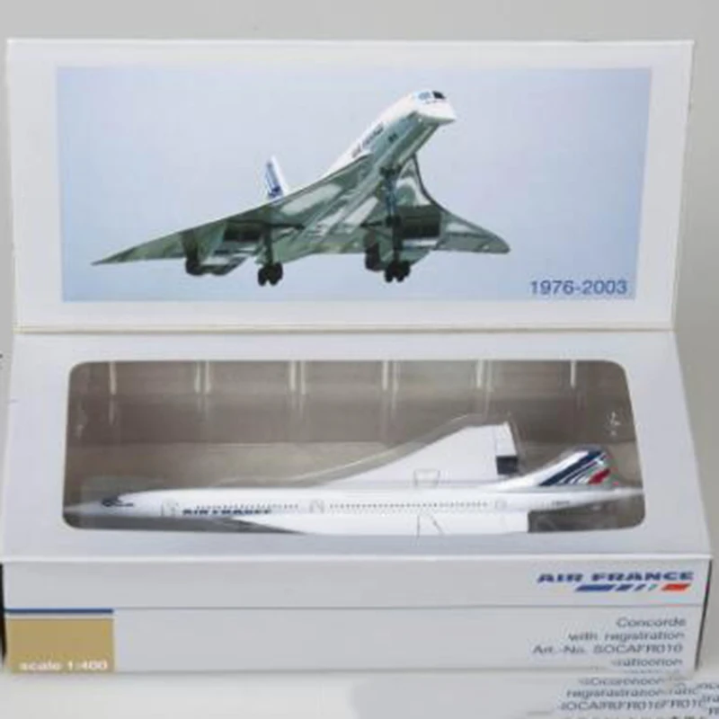 14CM 1:400 Concorde Air France 1976-2003 Airline Model Alloy Collectible Display Toys Airplane Model Collection Kids Children