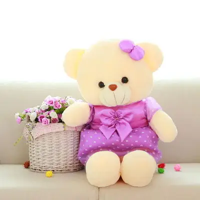 60-100 см 3 цвета плюшевый медведь куклы Ted плюшевые игрушки с Юбка Мягкие Животные
