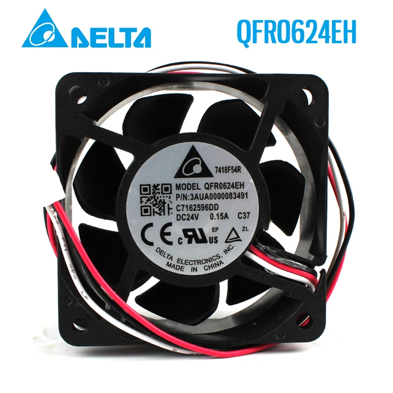 

Original brand new delta QFR0624EH 6025 24V 0.15A three line ball transducer water cooling fan