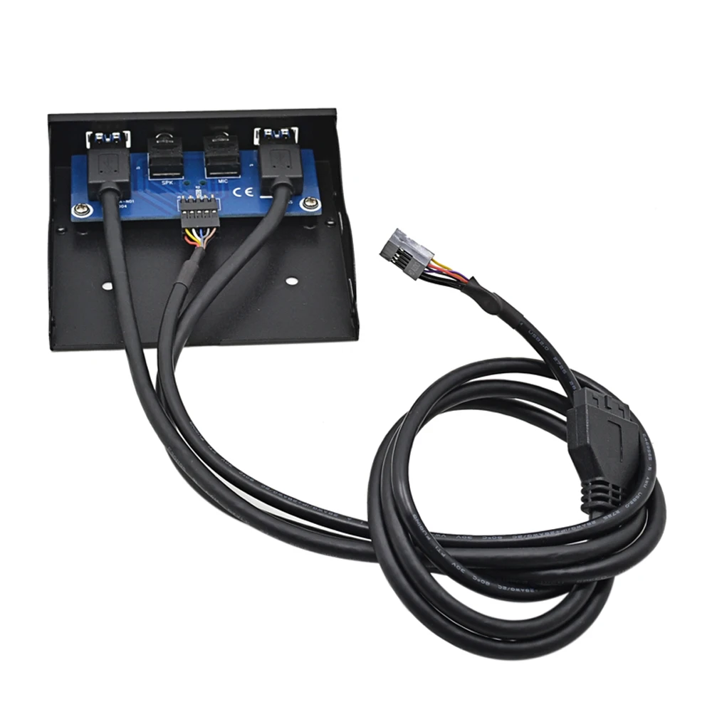Супер скорость 20 Pin 4 порта USB 3 0 концентратор + HD аудио 5 мм разъем для наушников Mic