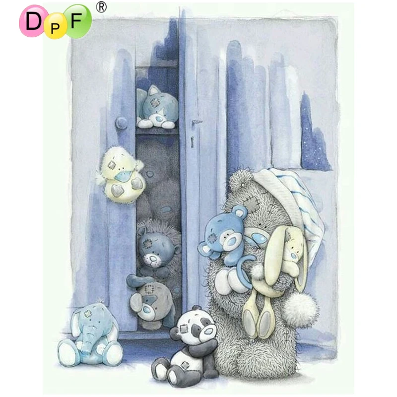 DPF DIY маленькая кукла медведя 5D алмазная Вышивка ремесла домашний декор настенная