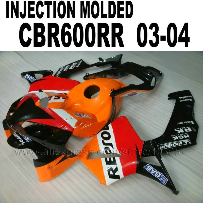 Набор для мототехники Honda repsol CBR600RR 2003 2004 CBR 600 RR 03 04 набор обтекателей из АБС
