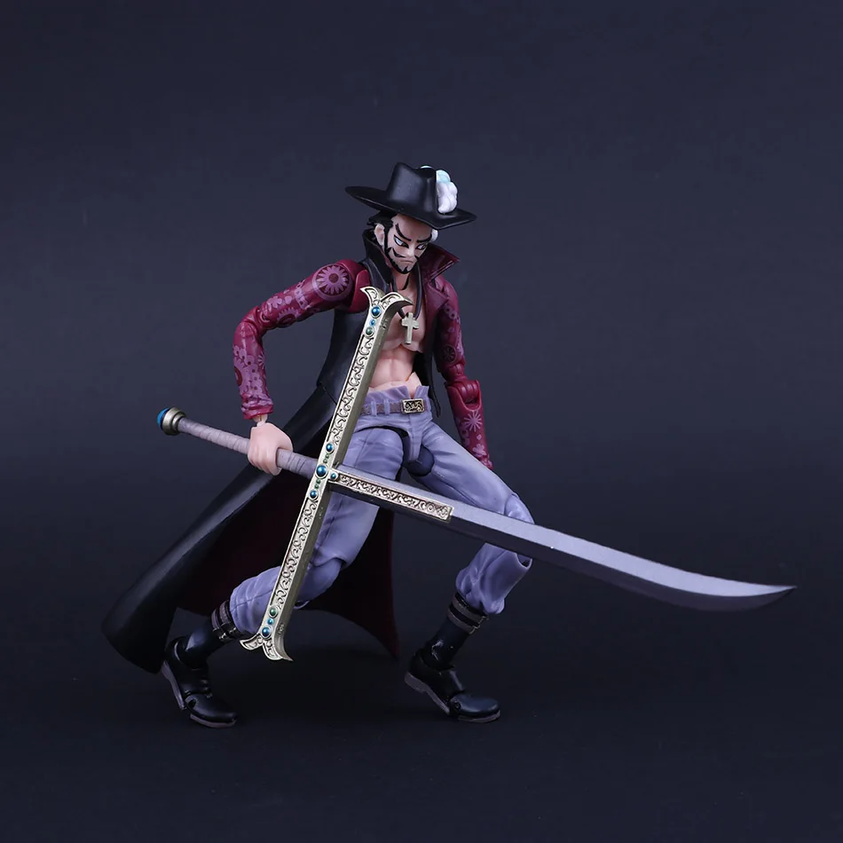 Большой Размер 20 см VAH HEROES цельный фигурка Dracule Mihawk qibukai модель коллекция Brinquedo с
