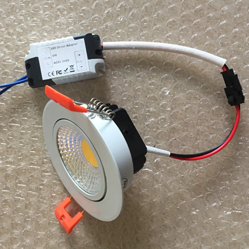 3W 5W 7W 10W 12W Dimmable COB LED Downlight Recessed spot lamp + 110V 220V Driver Quick Splice Lock Wire Terminals | Лампы и освещение