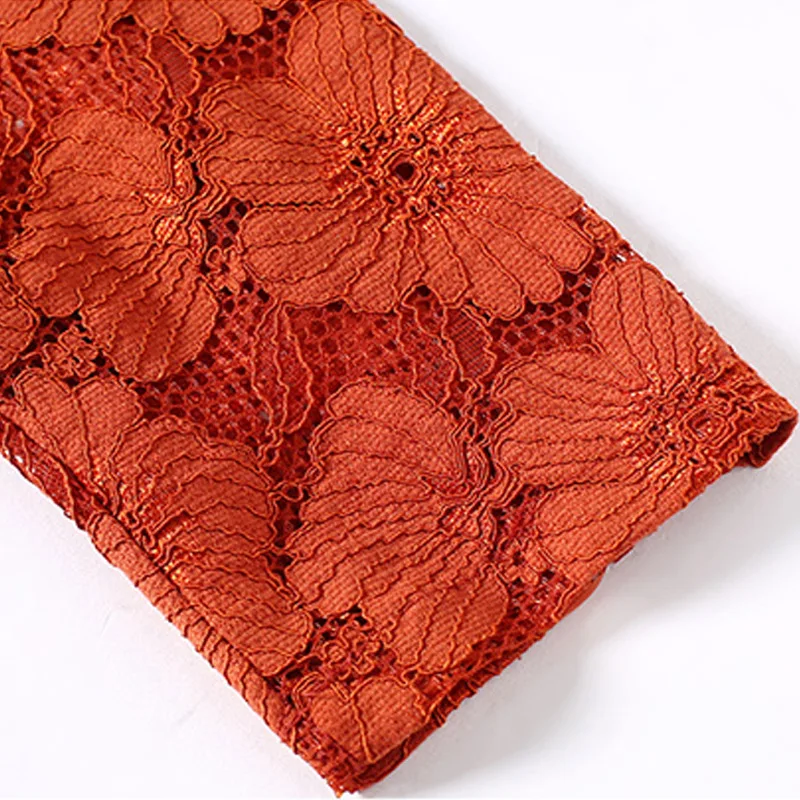 Повседневные кружевные платья 2019 летнее женское платье СО СТОЯЩИМ ВОРОТНИКОМ