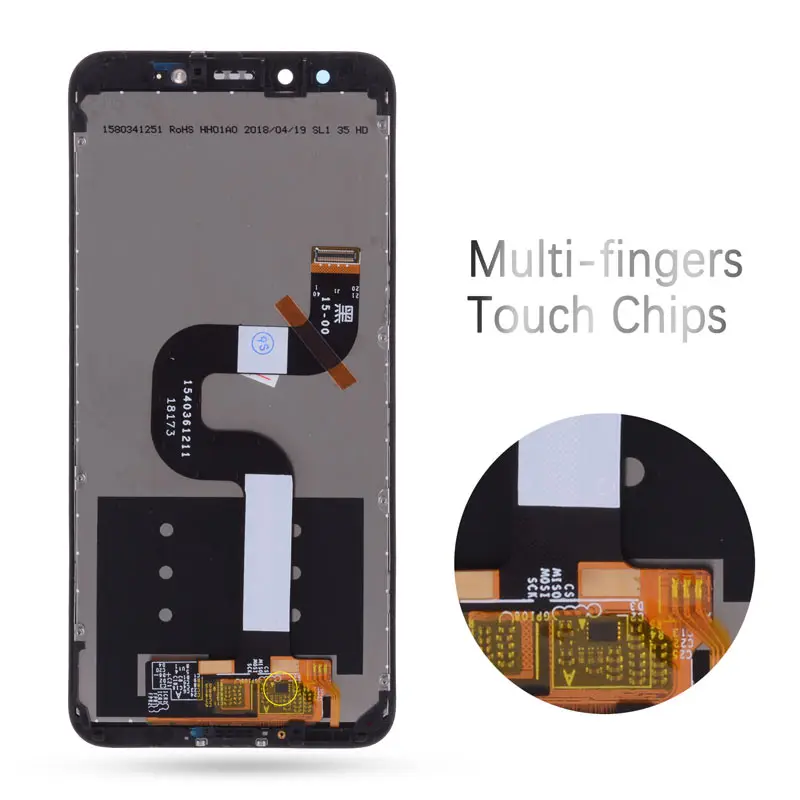 Дисплей для XIAOMI Mi A2 6X LCD в сборе с тачскрином на рамке Оригинал 5.99'' черный