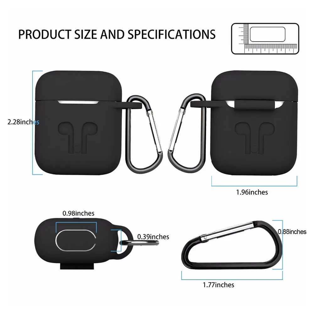 Leegoal Silicone Case Protective Cover With Hook Anti-lost Strap Rope Holder Ear Plug Earbuds For Airpods | Электроника