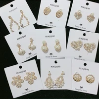 2019 korean earrings wedding simulated pearl dangle earrings for brides crystal ear jewelry flower pendientes elegant brincos
