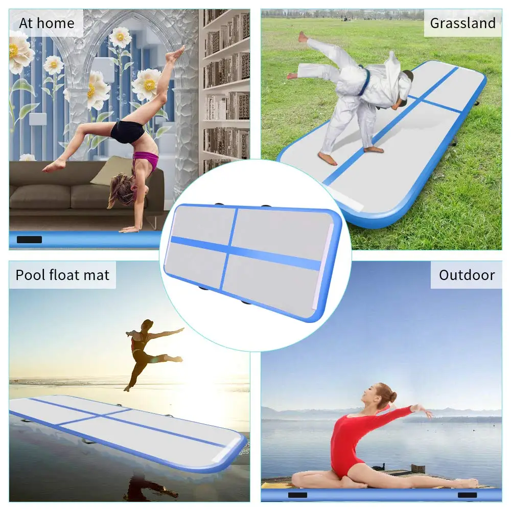 

Cheap 3M Inflatable Gymnastics AirTrack Tumbling Air Track Floor Trampoline with pump for Home Use/Training/Cheerleading/Beach