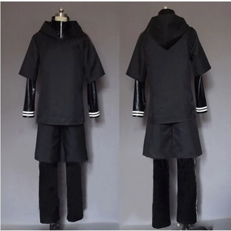 

2016 Hot Japanese Anime Tokyo Ghoul Cosplay Kaneki Ken Cosplay Halloween Costumes (Leather /Leather Pants /Hoodie /Short pants )