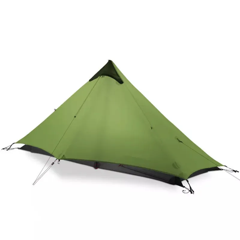3F UL GEAR Lanshan 1 палатка Oudoor 1 человек Сверхлегкая палатка для кемпинга 3 сезона профессиональная 15D Silnylon Бесшумная палатка - Цвет: 15D green 1 person