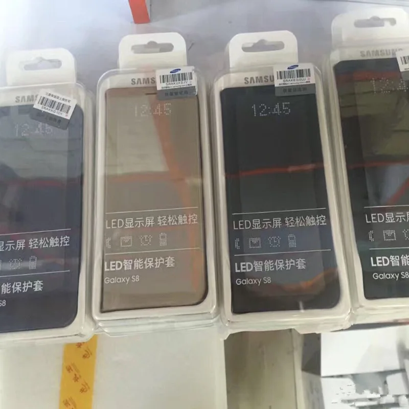 100% оригинальная официальная samsung Galaxy Note8 светодио дный вид бумажник чехол N950F