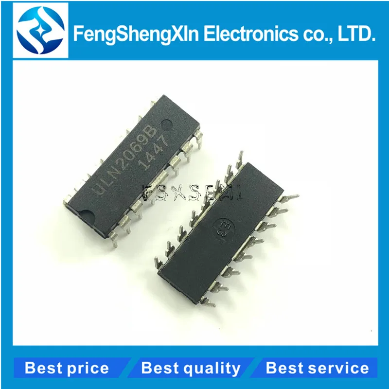 

10pcs/lot ULN2069B 2069B DIP-16 80 V - 1.5 A QUAD DARLINGTON SWITCHES IC