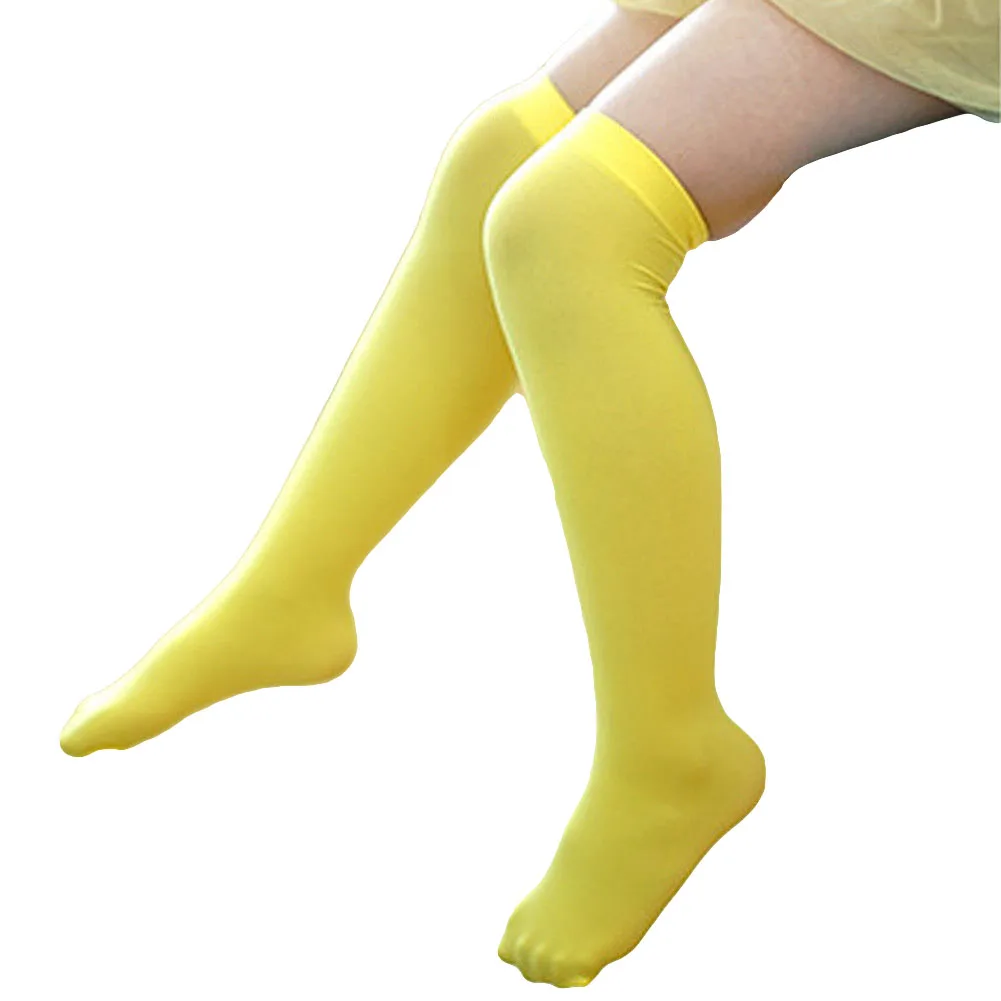

2018 New Popular Kids Toddler Girls Solid Color Over Knee Socks Tights Leg Warmer High Stockings