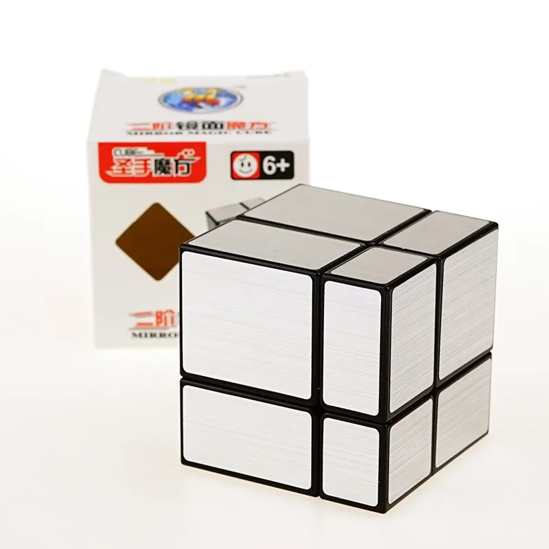ShengShou 2X2 зеркальный куб с глянцевым покрытием головоломка Twisty Maigic куб обучающий игрушки Cubo Magico Рождественский подарок золото