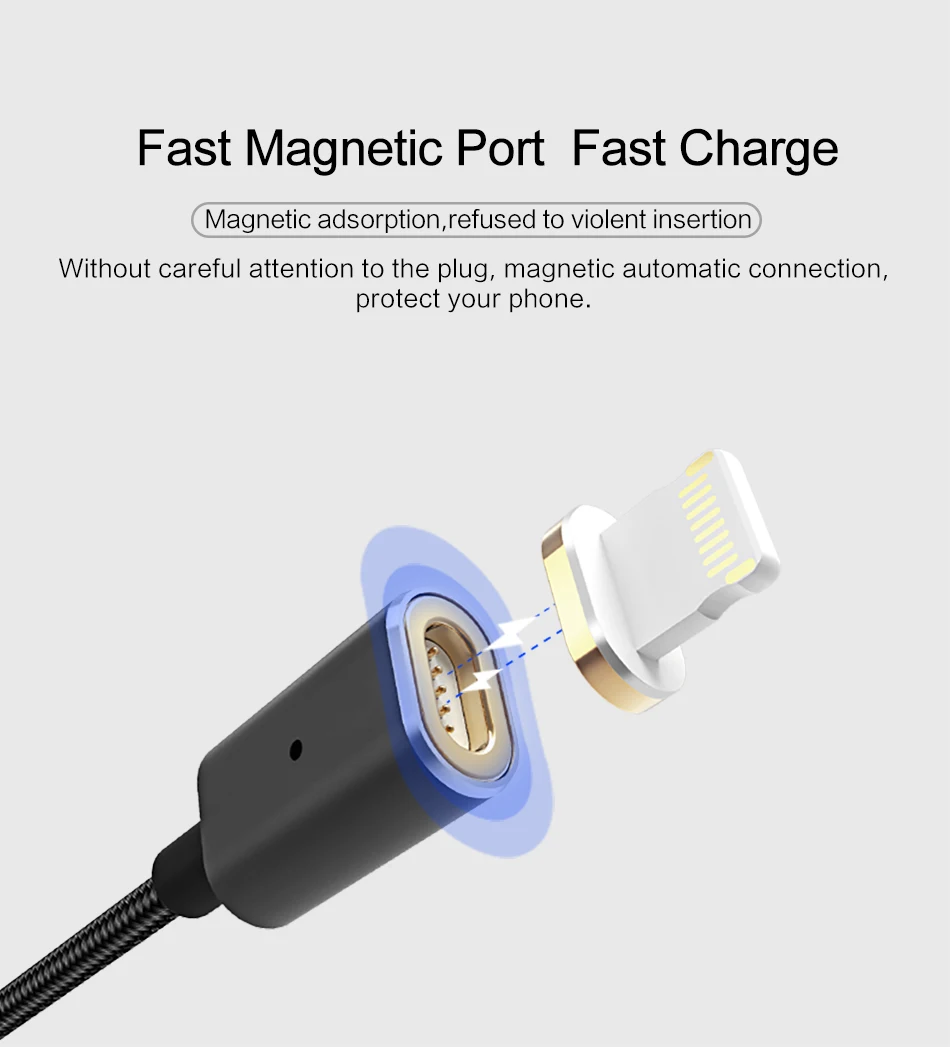 Магнитный кабель USB type-C USAMS USB C 1 м нейлоновый Магнитный кабель для синхронизации данных и зарядки Магнитный USB-C кабель для зарядки type-C