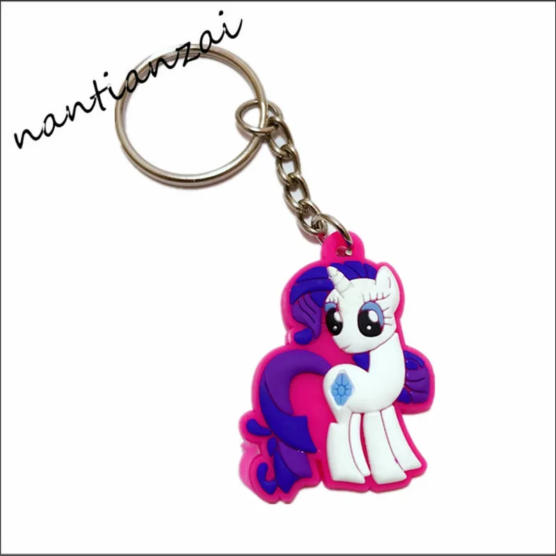 1 шт. мультяшный ПВХ брелок My Little Poni Horse Единорог держатель для ключей для женщин и детей брелок для ключей сумка ремни Ювелирная цепочка