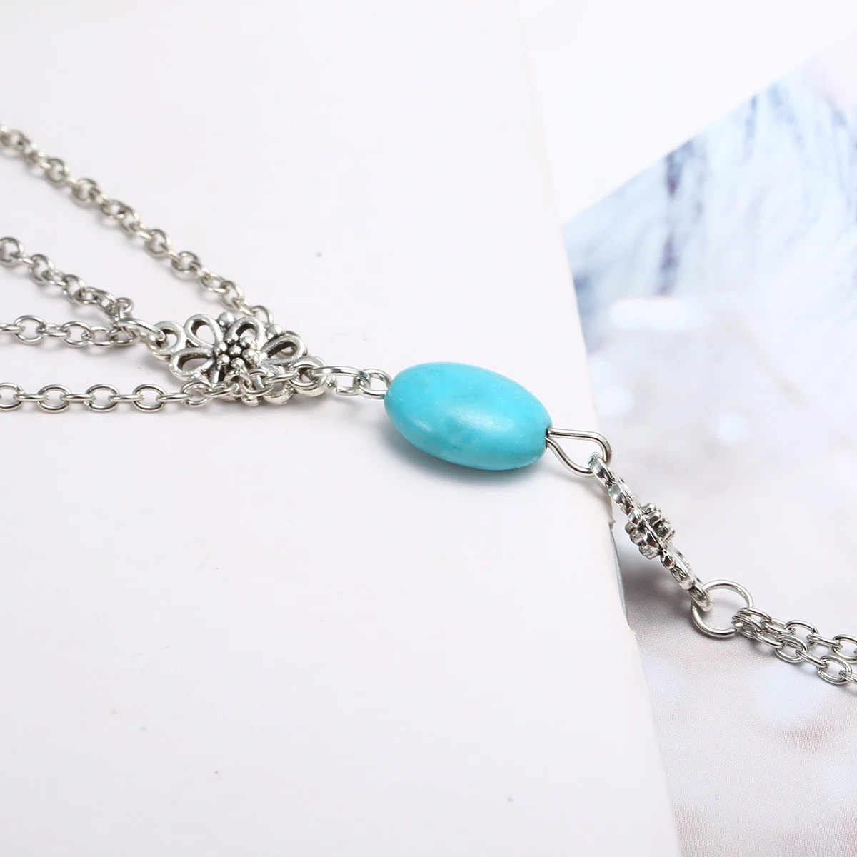 Модный браслет цепочка в стиле панк с посеребрением Женский металлический