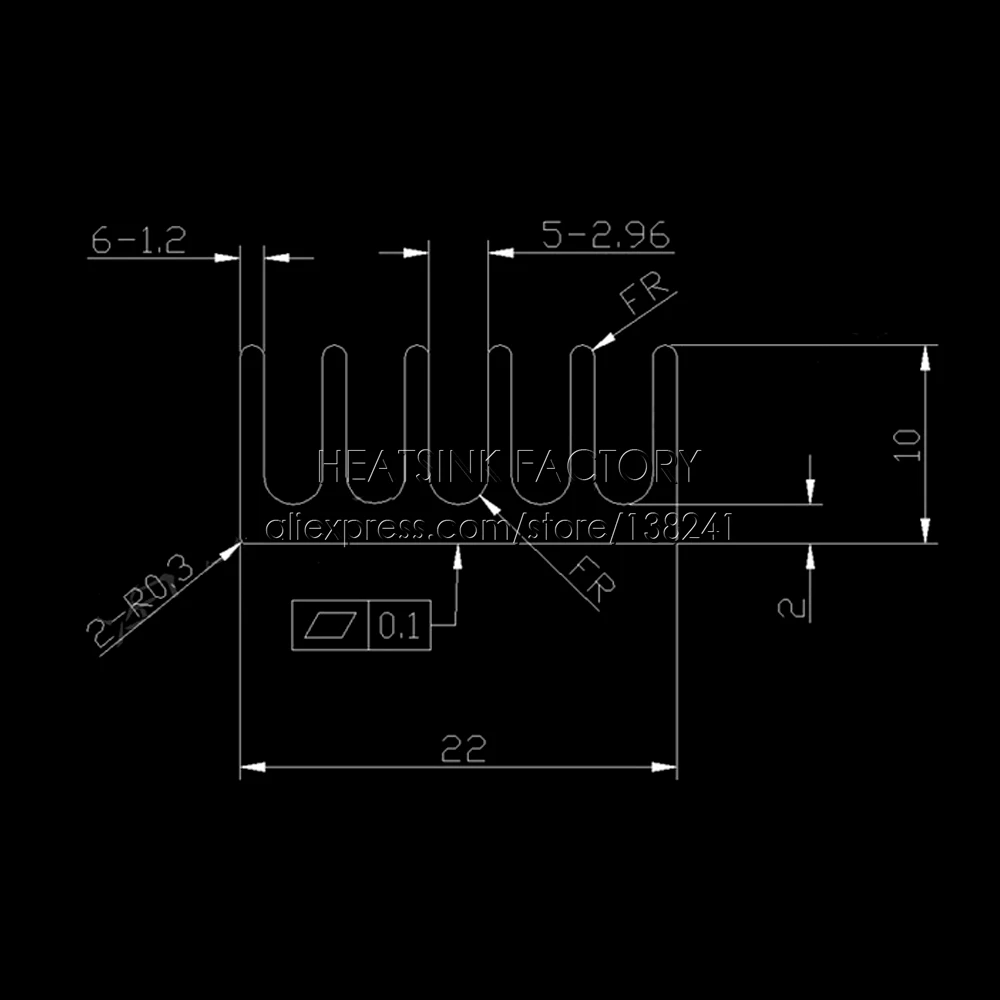 22x22x10 мм серебристый/черный/золотой алюминиевый радиатор с тепловой двусторонней