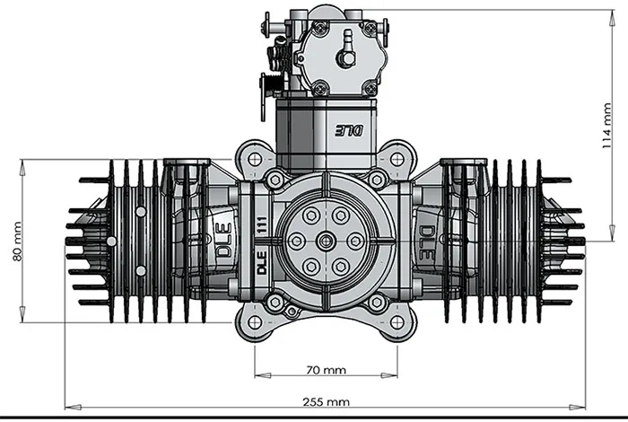 DLE111 111CC газовый двигатель для радиоуправляемого самолета модель лидер продаж