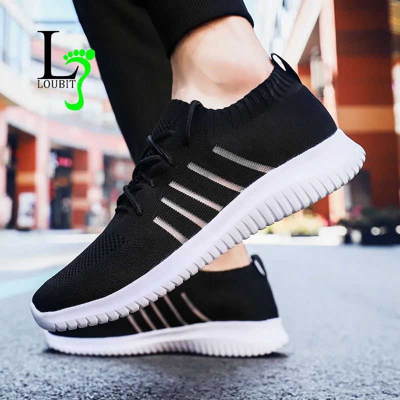 Мужская повседневная обувь из сетчатого материала на шнуровке легкие удобные