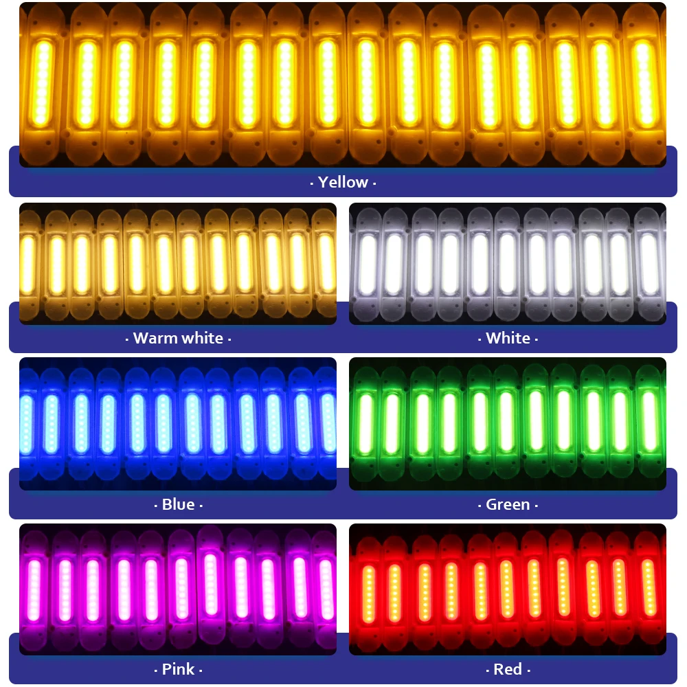 20 шт DC12V COB светодиодный ные модули 5050 RGB рекламные светящиеся символы для фоновой