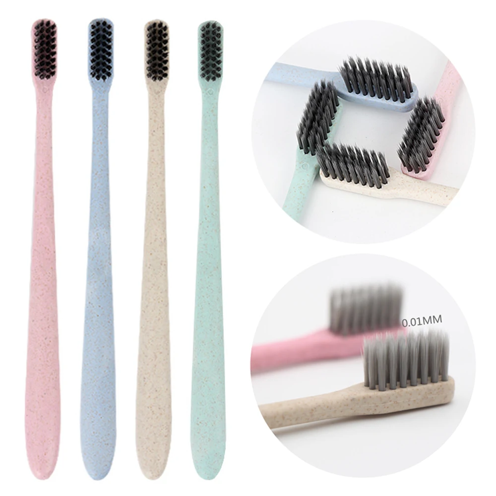 

Superfine Soft bristle toothbrush 0.01mm Bamboo charcoal environmental toothbrush for Adult small brush head Household Travel