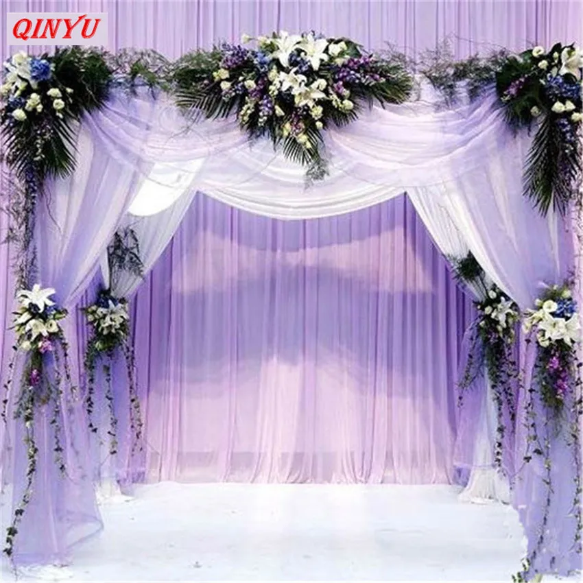 Hot 48/72CM*10M Wedding Table Runner Decoration Yarn Roll Crystal Tulle Organza Sheer Gauze Element Favors 5zSH015-1 | Дом и сад