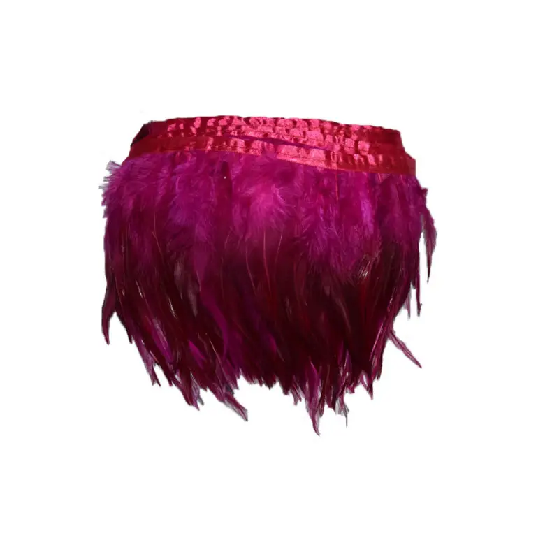 2 ярда в партии Куриный хвост крылья петушиная лента пояс с перьями отделка