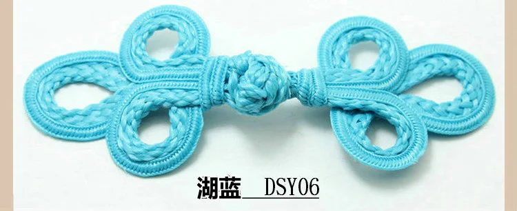 Light blue 10 шт. китайский узел с пуговицами для пальто Cheongsam Tang костюмы лягушка застежка декоративная пряжка B5-1 - Цвет: Light blue