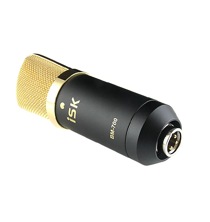 Микрофон ISK для записи прямых трансляций с покрытием из чистого золота большой