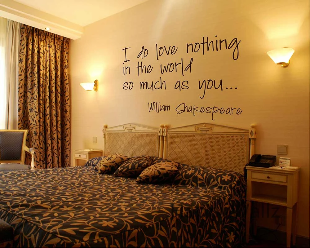 Shakespeare Love Quote Wall Sticker I Do Nothing As Much You Lettering Decals DIY Modern Q40 | Дом и сад