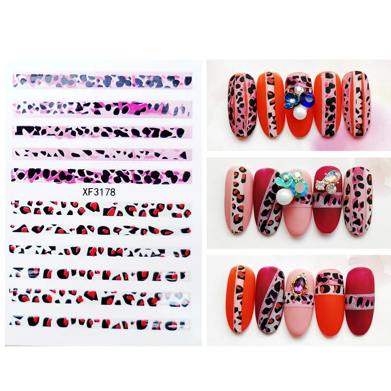 

DIY 3D Sexy Leopard Nail Sticker Self-adhesive back Glue Sticker Decals Tips Manicure Nail Art Decals Decoration Stickers