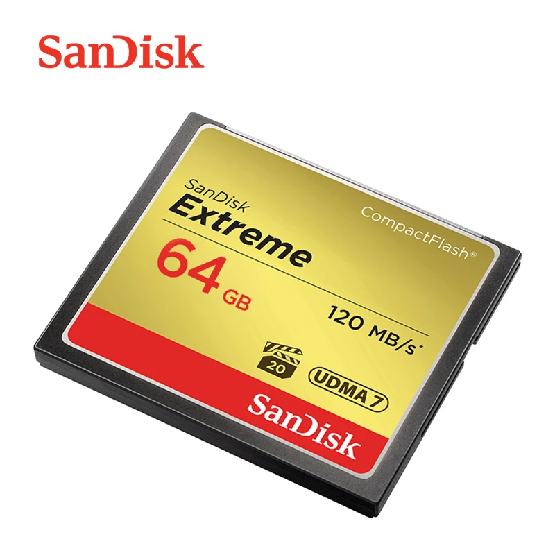Sandisk Extreme CF карта 32G 64G 128G памяти UDMA 7 800X VPG 20 120 МБ/с. S компактная флэш для цифровых