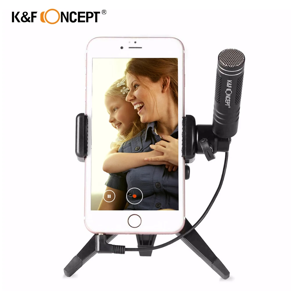K & F концепция микрофон Микрофон конденсаторный для Iphone Android smardphones телефон