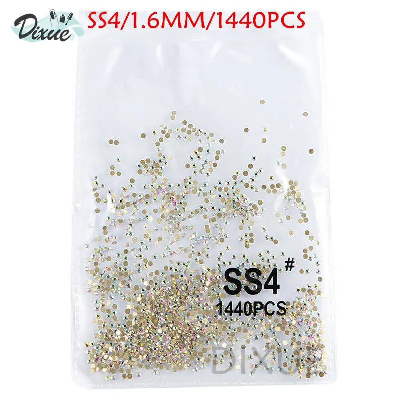 ss4 SS3-SS40, Золотые кристаллы AB, драгоценные камни, стразы без горячей фиксации, Золотая плоская задняя часть для дизайна ногтей, палочка для ногтей, дрель и дизайн 030 - Цвет: ss4