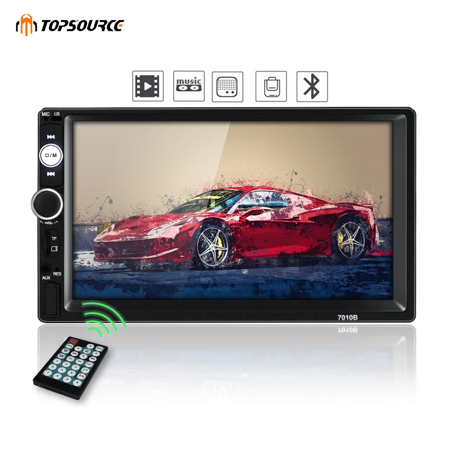 Автомобильный радиоприемник TOPSOURCE 7010B HD плеер MP5 сенсорный экран цифровой дисплей