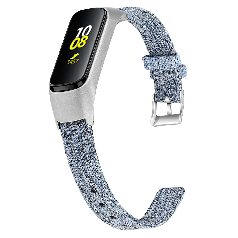 Сменный Браслет ремешок для samsung Galaxy Fit-e смарт-браслет холщовый ремешок для часов браслет из нержавеющей стали с пряжкой спортивные ремешки