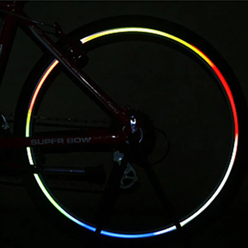 Wholesale Fluorescent MTB Bicycle Sticker Mountain Bike Rim Reflective stickers Night Saftey Tape Accessories | Спорт и развлечения