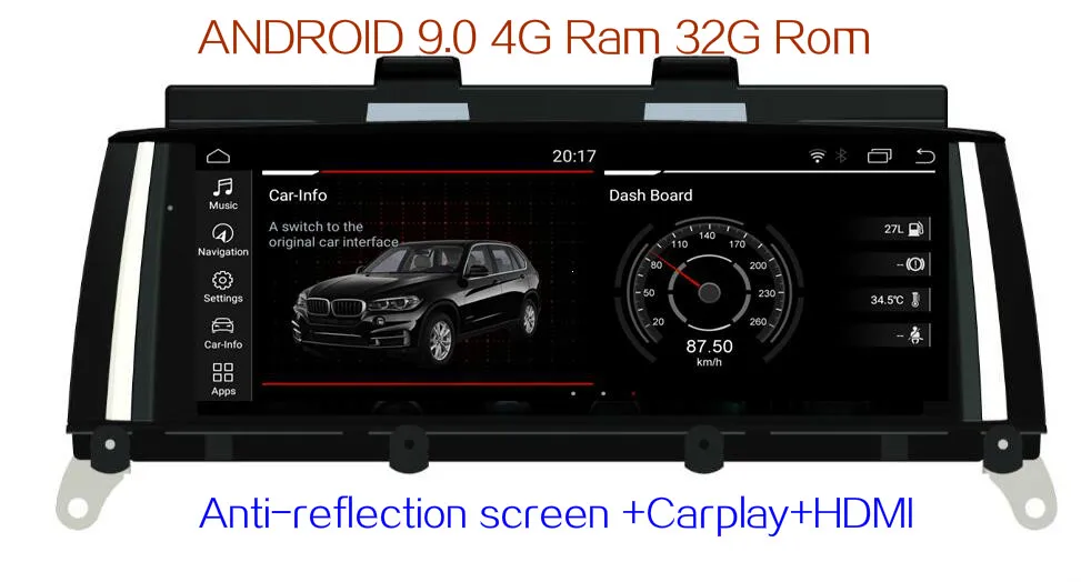 Автомобильный монитор 8 &quotAndroid 9 0 для BMW X3 X4 F25 F26 2010 2011 2012 2016 стерео радио видео