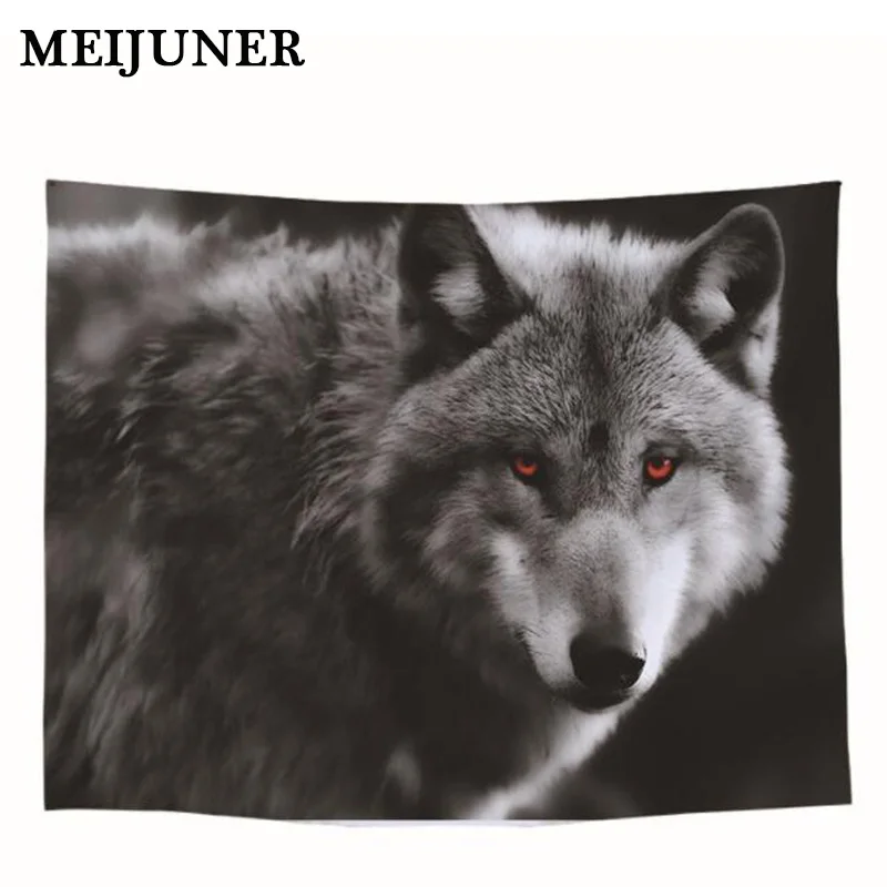 

Meijuner Animal Printed Pink Tapestry Wall Hanging Blanket Deer Panda Hippie Elephant Wolf Lion Tapestry Art Home Decor MJ107