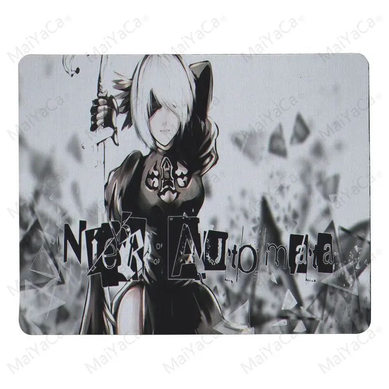 MaiYaCa Новое поступление Забавный NieR Automata коврик для мыши для ноутбука уникальный настольный коврик игровой коврик для мыши - Цвет: NoLockEdge 18x22cm