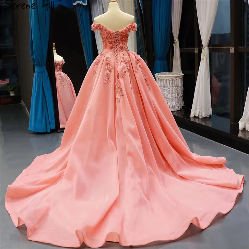 Румяна Розовый ручной работы Цветы бриллиантами свадебные платья 2019 с открытыми