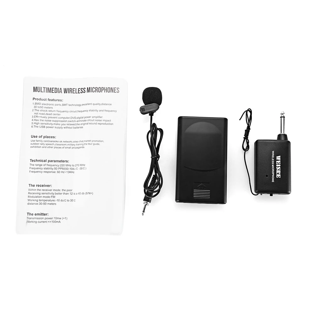 WEISRE SMD Professional петличный микрофон клип лацкане набор микрофонов Mic беспроводной