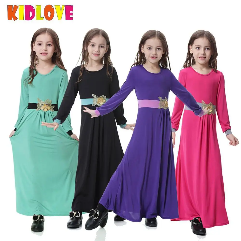Kidlove/летнее платье для девочек мусульманское традиционное этническое с