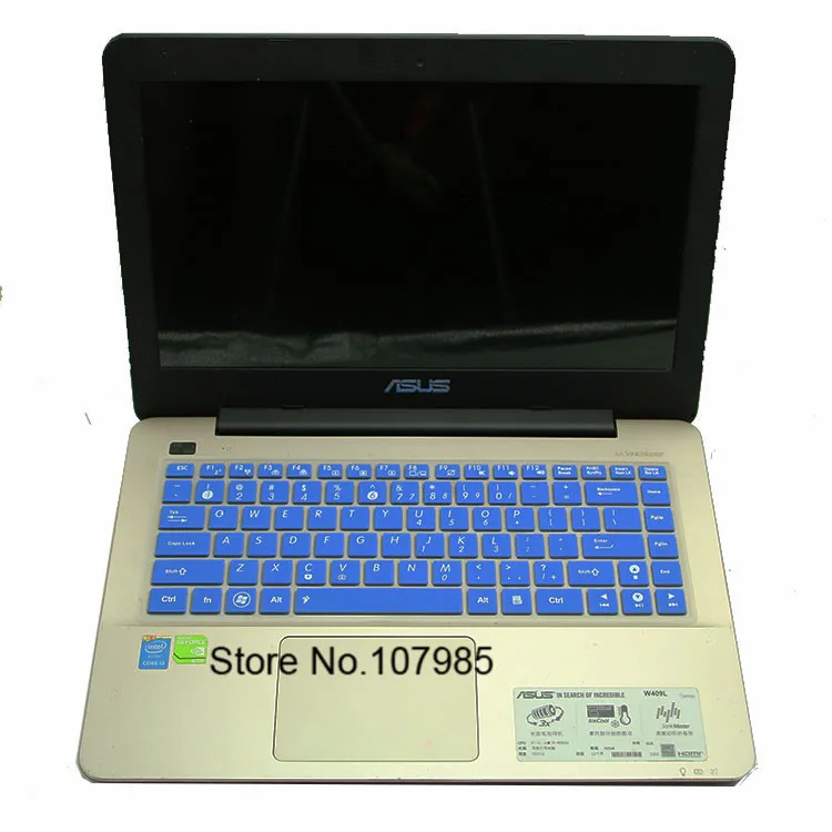14 &quotЦветной силиконовый чехол для клавиатуры ноутбука Asus E402 E402M E402S E402MA X450J X401 R454LJ