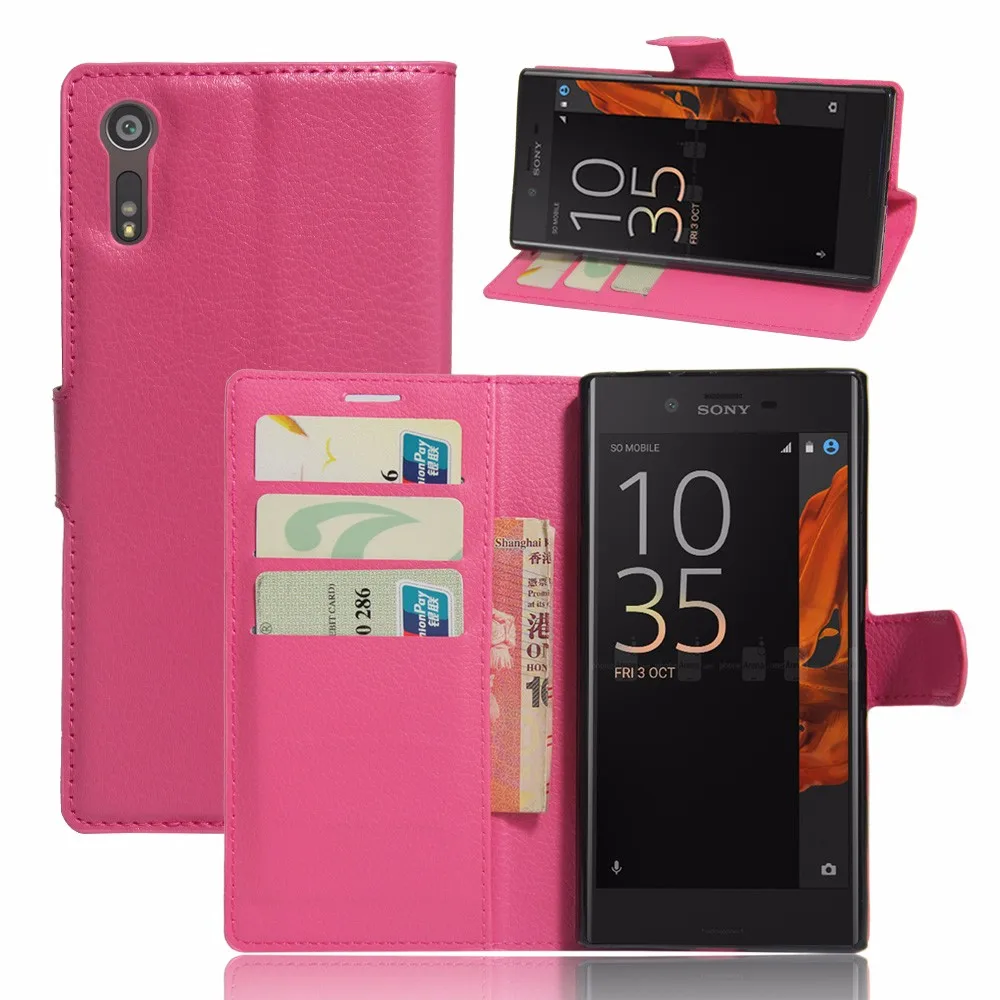 Смартфон Чехол для Sony Xperia XZ 50 шт. Crazy Horse кожа флип Бумажник cardslot противоударный Heavy